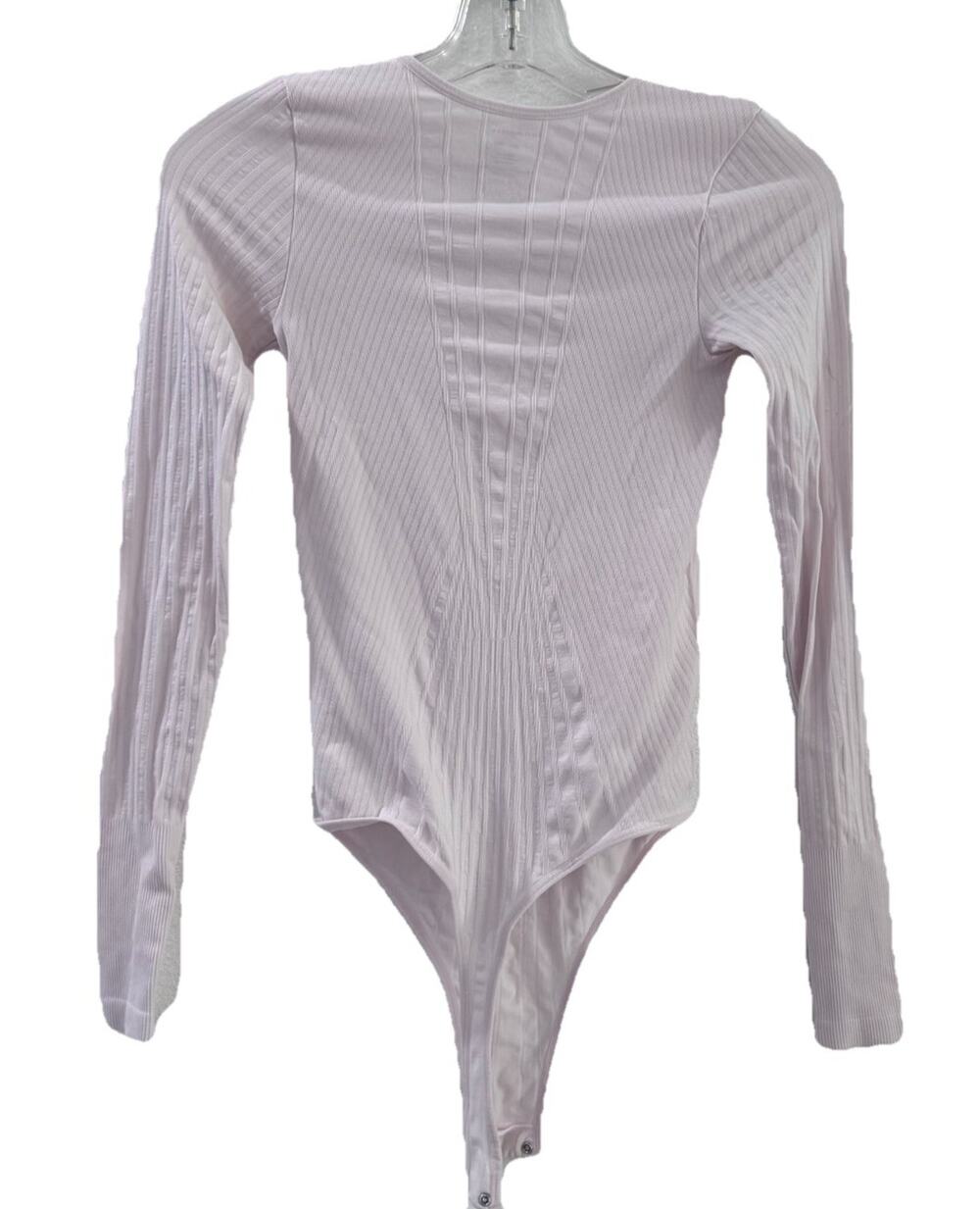 Free People Intimately FP Pointelle Bodysuit Shirt XS/S Long Sleeves Boho